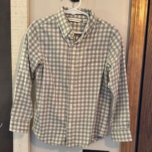 Janie and Jack Green Plaid Button Down Shirt